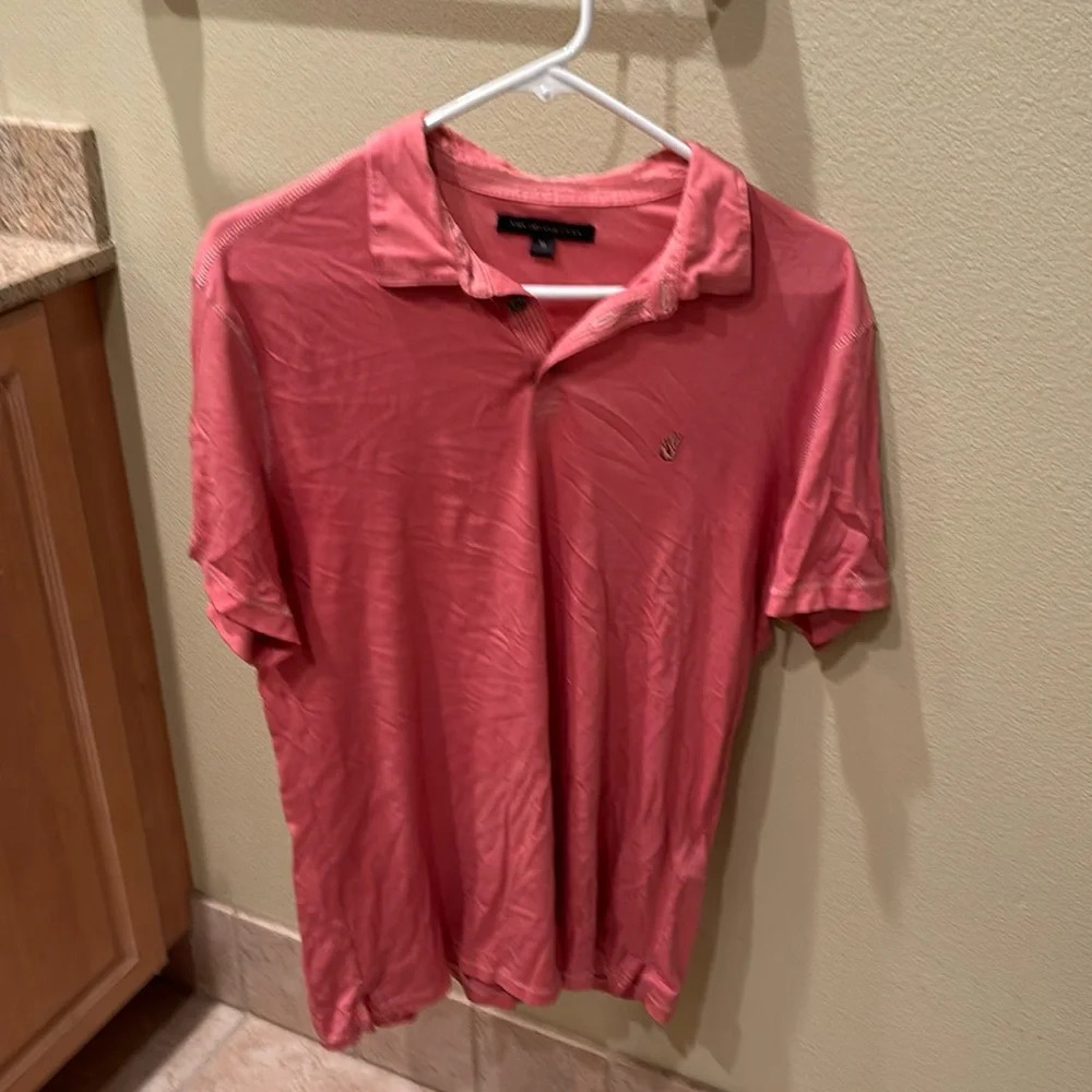 John Varatos Men's casual pink collared shirt